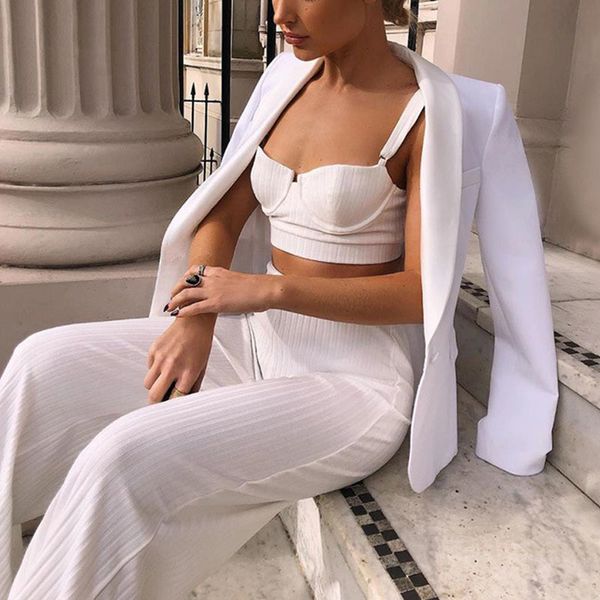 mode 2021 high-waisted new pieces define female upper + solid jogger pants suits k2zu, Black;white
mode 2021 high-waisted new pieces define female upper + solid jogger pants suits k2zu, Black;white