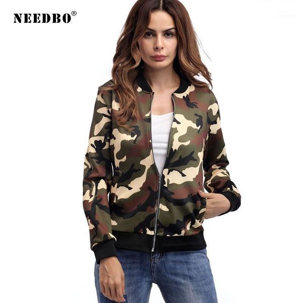 needbo jacket woman new arrival spring autumn jackets print camouflage female coat casual slim stand collar bomber biker jackets1, Black;brown
needbo jacket woman new arrival spring autumn jackets print camouflage female coat casual slim stand collar bomber biker jackets1, Black;brown