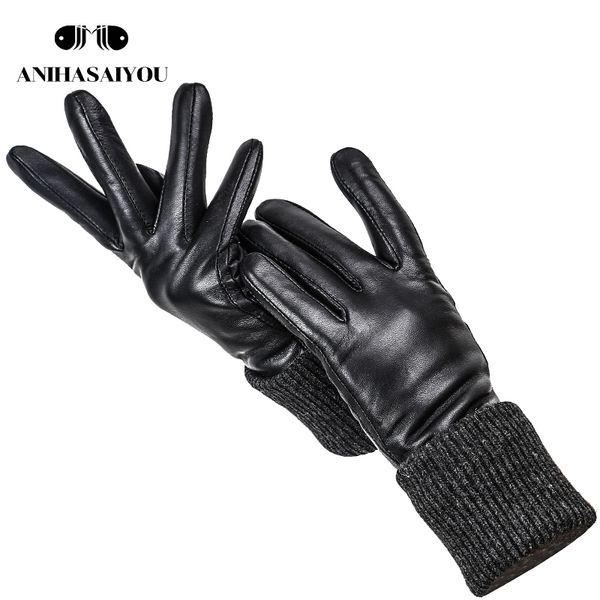 high-grade knitted wool genuine black sheepskin leather keep warm women' winter gloves, Blue;gray
high-grade knitted wool genuine black sheepskin leather keep warm women' winter gloves, Blue;gray