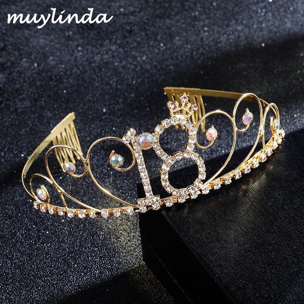 muylinda 16 /18 / 30 birthday tiara hairbands accessories girls clear rhinestone party crown tiara hair jewelry for girls, Golden;silver
muylinda 16 /18 / 30 birthday tiara hairbands accessories girls clear rhinestone party crown tiara hair jewelry for girls, Golden;silver