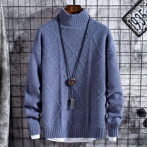 half turtleneck men sweater 2020 winter thick warm mens christmas sweaters fashion argyle design cashmere pullover men1, White;black
half turtleneck men sweater 2020 winter thick warm mens christmas sweaters fashion argyle design cashmere pullover men1, White;black