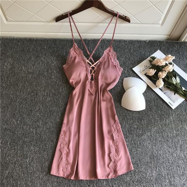 women's sleepwear lace nightgowns sleepshirts soft home dress spaghetti strap nightdress sleep & lounge nightgown female h183, Black;red
women's sleepwear lace nightgowns sleepshirts soft home dress spaghetti strap nightdress sleep & lounge nightgown female h183, Black;red