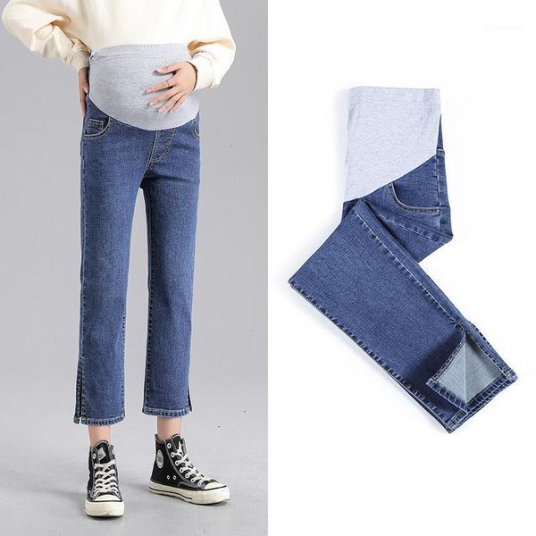 2021 autumn and winter new style maternity jeans capri outer wear slit maternity pants elasticity fashion clothes 03161, White
2021 autumn and winter new style maternity jeans capri outer wear slit maternity pants elasticity fashion clothes 03161, White