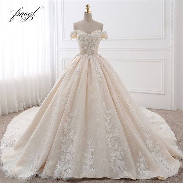 fmogl royal train sweetheart ball gown wedding dresses 2020 appliques flowers vintage lace bride gowns vestido de noiva c0927, White;black
fmogl royal train sweetheart ball gown wedding dresses 2020 appliques flowers vintage lace bride gowns vestido de noiva c0927, White;black