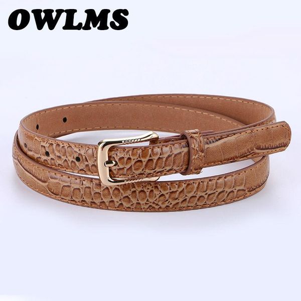 crocodile genuine leather belt for women fashion gold pin buckle popular lady belts thin strap gifts female for jeans, Black;brown
crocodile genuine leather belt for women fashion gold pin buckle popular lady belts thin strap gifts female for jeans, Black;brown