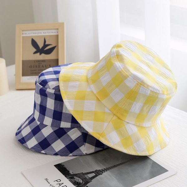 wide brim hats hat women's summer travel sunbonnet japanese-style artistic plaid fisherman all-match big sun bucket, Blue;gray
wide brim hats hat women's summer travel sunbonnet japanese-style artistic plaid fisherman all-match big sun bucket, Blue;gray