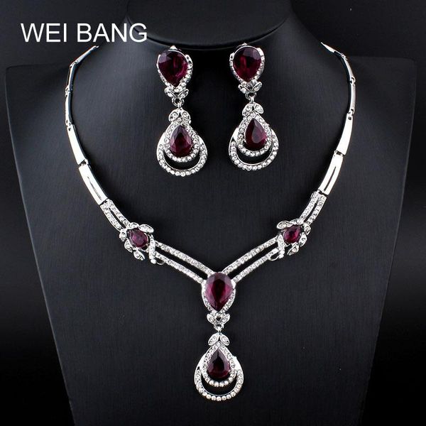 earrings & necklace weibang crystal water drop beads wedding jewelry sets for women bride accessories unique design set, Silver
earrings & necklace weibang crystal water drop beads wedding jewelry sets for women bride accessories unique design set, Silver