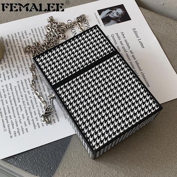 ins mini box bags fashion houndstooth pattern shoulder bag trendy flap small square tote handbags for women phone key purse
ins mini box bags fashion houndstooth pattern shoulder bag trendy flap small square tote handbags for women phone key purse
