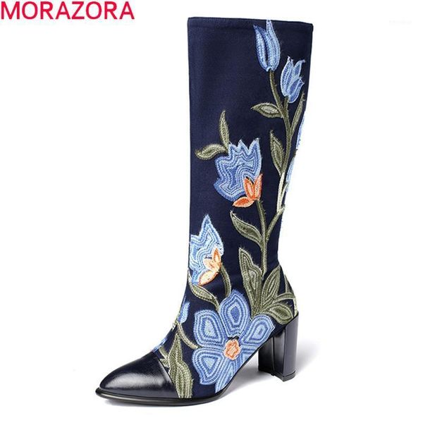 morazora 2021 big size 33-43 knee high boots fashion embroidery winter boots with flowers women blue1, Black
morazora 2021 big size 33-43 knee high boots fashion embroidery winter boots with flowers women blue1, Black