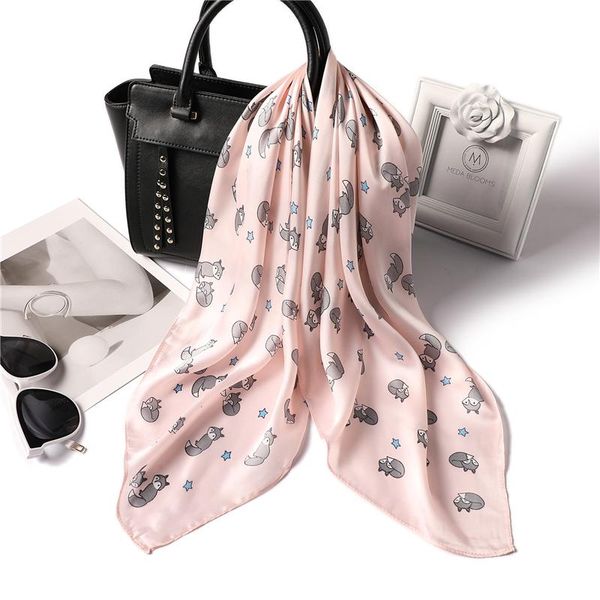 2020 fashion silk scarf women fox animal print office lady square neckerchief foulard hair neck scarfs jllfbn home003, Blue;gray
2020 fashion silk scarf women fox animal print office lady square neckerchief foulard hair neck scarfs jllfbn home003, Blue;gray