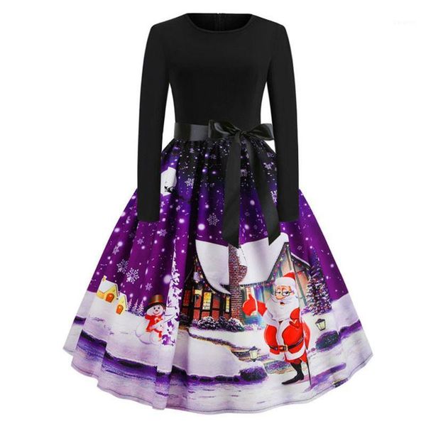 2020 autumn women christmas dress new year festival large size long sleeve tree snowman casual vintage winter dress ladies1, Black;gray
2020 autumn women christmas dress new year festival large size long sleeve tree snowman casual vintage winter dress ladies1, Black;gray