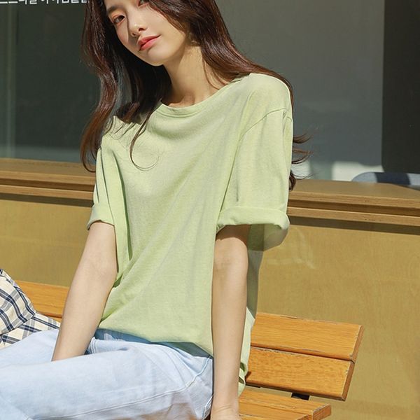 loose cotton women's short sleeve large women's clothing 2020 summer new t-shirt korean pure color t-shirt 5zgoq, White
loose cotton women's short sleeve large women's clothing 2020 summer new t-shirt korean pure color t-shirt 5zgoq, White