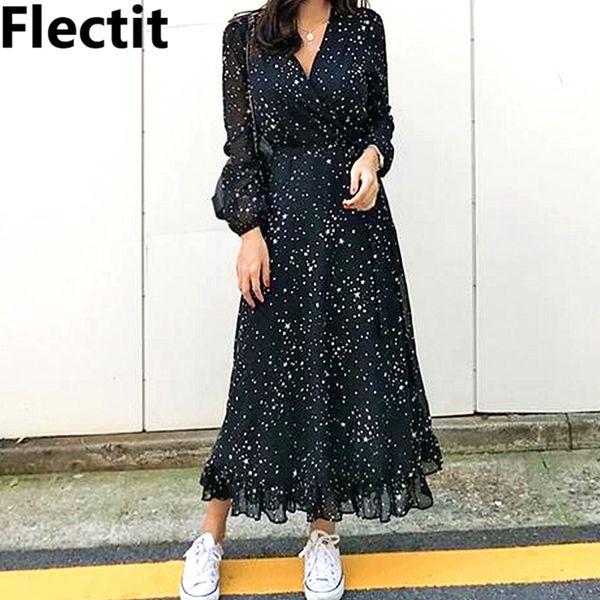 flectit women's long party dress long sleeve v neck ruffed star print belted chiffon wrap dress fall spring outfits * y200805, Black;pink
flectit women's long party dress long sleeve v neck ruffed star print belted chiffon wrap dress fall spring outfits * y200805, Black;pink