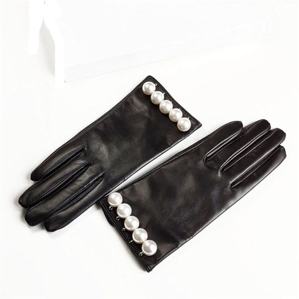 five fingers gloves genuine leather female vintage big pearl thin velvet lined spring autumn driving sheepskin woman tb120, Blue;gray
five fingers gloves genuine leather female vintage big pearl thin velvet lined spring autumn driving sheepskin woman tb120, Blue;gray