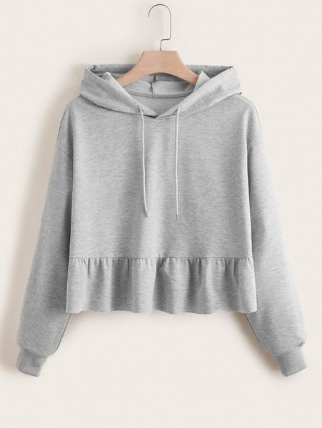 plus drop shoulder ruffle hem drawstring hoodie 98so#, Black
plus drop shoulder ruffle hem drawstring hoodie 98so#, Black