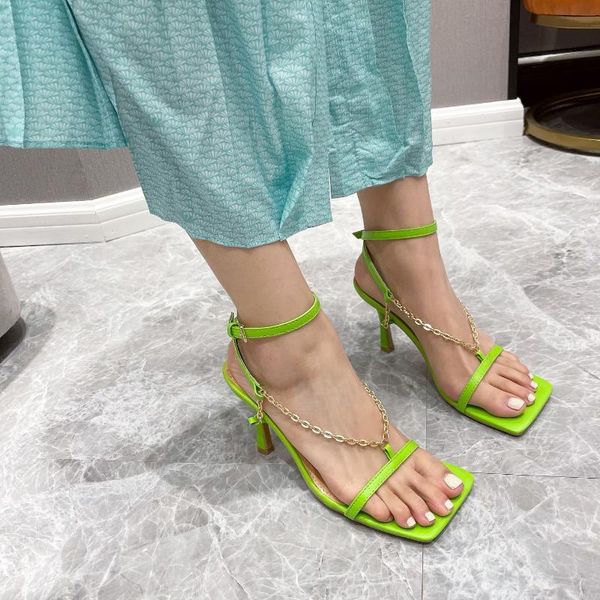 sandals korea style 2021 summer women sandal square toe metal chain ankle strap high heels green sweet shoes woman sandalias, Black
sandals korea style 2021 summer women sandal square toe metal chain ankle strap high heels green sweet shoes woman sandalias, Black