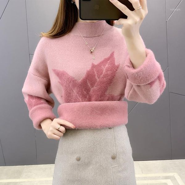 2020 new style flocking pattern half high collar plush knitted pullover 59ag-64111, White;black
2020 new style flocking pattern half high collar plush knitted pullover 59ag-64111, White;black