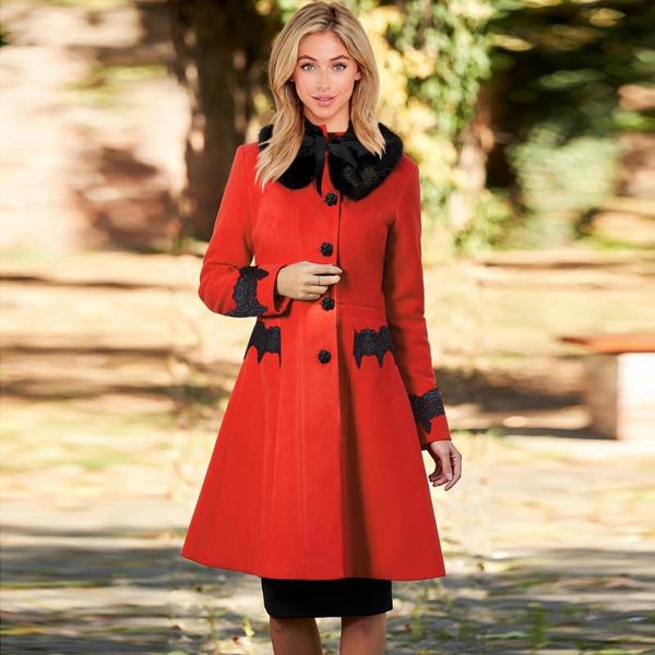 women's wool & blends elegant slim long wool&blends woolen coat women winter jacket female removable fur collar outerwear overcoat 2021, Black
women's wool & blends elegant slim long wool&blends woolen coat women winter jacket female removable fur collar outerwear overcoat 2021, Black