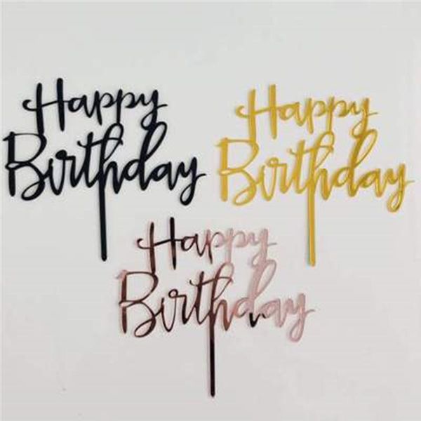 1pcs rose gold silver pink black happy birthday acrylic letter cake er for birthday party cake decorations supplies
1pcs rose gold silver pink black happy birthday acrylic letter cake er for birthday party cake decorations supplies