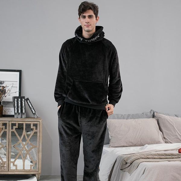 men's sleepwear winter warm pure velvet pajamas sets for man atoff home flannel soft suits fashion plush male nightwear, Black;brown
men's sleepwear winter warm pure velvet pajamas sets for man atoff home flannel soft suits fashion plush male nightwear, Black;brown