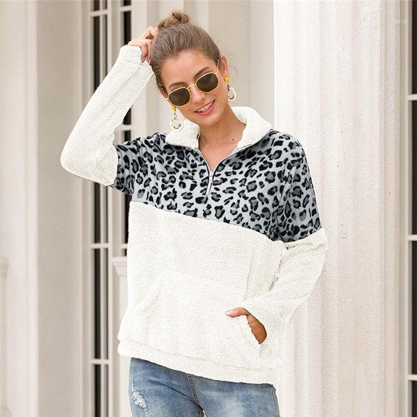 autumn womens winter clothing fashion leopard panelled womens sweatshirts designer pollover half zipper hoodies long sleeve, Black
autumn womens winter clothing fashion leopard panelled womens sweatshirts designer pollover half zipper hoodies long sleeve, Black