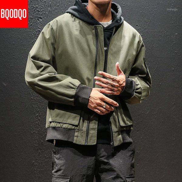 bomber jacket men oversized baseball collar black army green cotton autumn coats male fashion streetwear casual jackets1, Black;brown
bomber jacket men oversized baseball collar black army green cotton autumn coats male fashion streetwear casual jackets1, Black;brown
