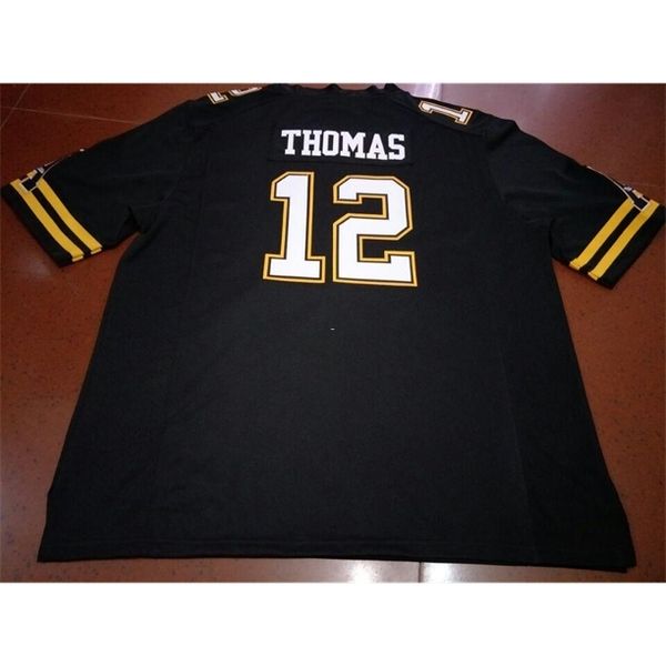 121 app state mountaineers zac thomas #12 real full embroidery college jersey size s-4xl or custom any name or number jersey, Black
121 app state mountaineers zac thomas #12 real full embroidery college jersey size s-4xl or custom any name or number jersey, Black