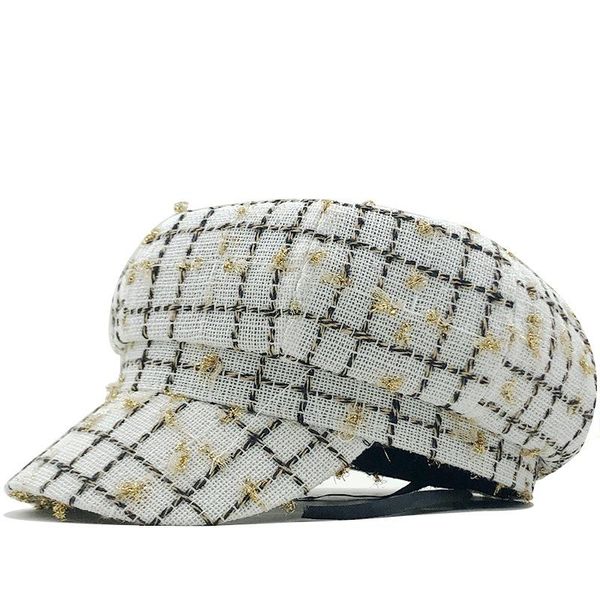 berets japanese spring and summer plaid octagonal hat female duck tongue beret korean version of wild fashion caps for women, Blue;gray
berets japanese spring and summer plaid octagonal hat female duck tongue beret korean version of wild fashion caps for women, Blue;gray