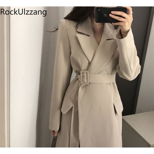 vintage solid black khaki lapel v-neck slim high waist belt long windbreaker trench women korean coat fall office korean outwear 201031, Tan;black
vintage solid black khaki lapel v-neck slim high waist belt long windbreaker trench women korean coat fall office korean outwear 201031, Tan;black