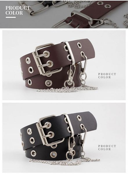 women's leather belt imitation needle buckle new belt punk style korean jeans fashion chain belts casual metal leather 2020, Black;brown
women's leather belt imitation needle buckle new belt punk style korean jeans fashion chain belts casual metal leather 2020, Black;brown