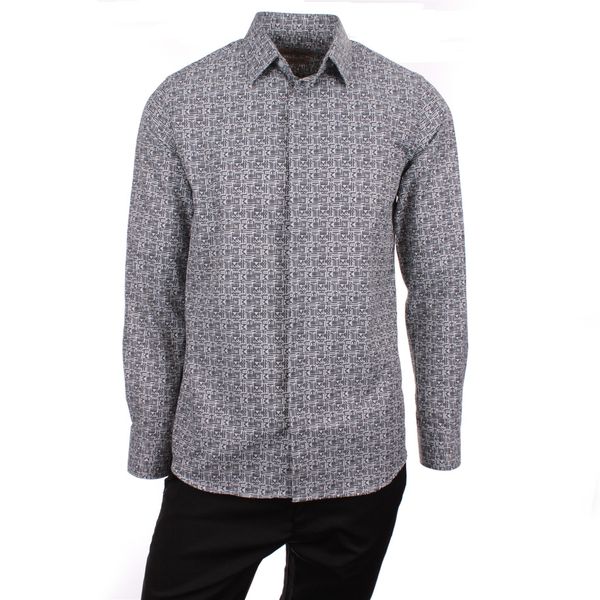 gentilbay men's printed grey slimfit long-sleeve sport shirt dpd168 1022, White;black
gentilbay men's printed grey slimfit long-sleeve sport shirt dpd168 1022, White;black