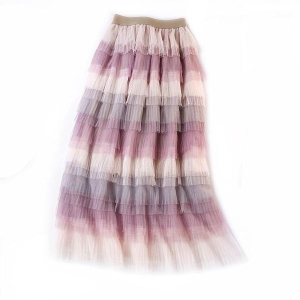 pleated maxi skirts women plus size long skirt summer 2020 rainbow striped layered mesh ankle-length high elastic for beach1, Black
pleated maxi skirts women plus size long skirt summer 2020 rainbow striped layered mesh ankle-length high elastic for beach1, Black