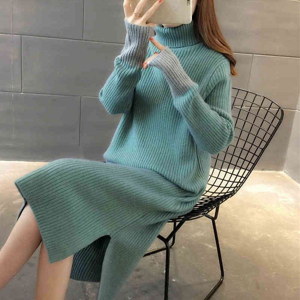2021 new on-the-knee korean dress rectum spring and mid autumn long sweater women pj1j, White;black
2021 new on-the-knee korean dress rectum spring and mid autumn long sweater women pj1j, White;black