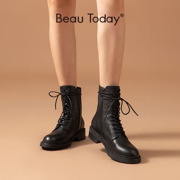 beautoday ankle boots women cow leather cross-tied zip closure round toe autumn winter lady motorcycle shoes handmade 03131 q1104, Black
beautoday ankle boots women cow leather cross-tied zip closure round toe autumn winter lady motorcycle shoes handmade 03131 q1104, Black