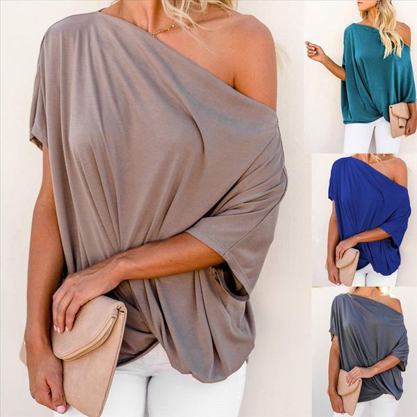 women ladies summer loose half sleeve shirt blouse casual 8 16 plus size solid chiffon skew collar elegant clothes, White
women ladies summer loose half sleeve shirt blouse casual 8 16 plus size solid chiffon skew collar elegant clothes, White