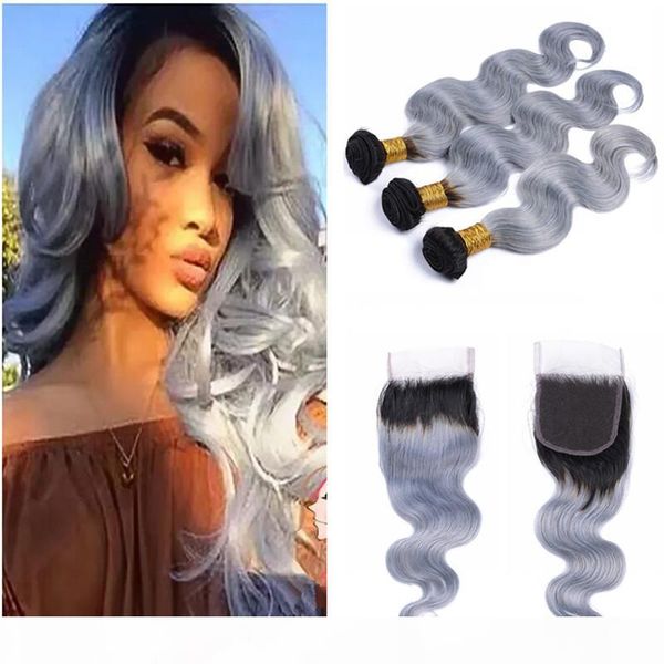 two tone 1b grey ombre closure with bundles body wave ombre silver grey human hair extensions with closure russian virgin hair, Black;brown
two tone 1b grey ombre closure with bundles body wave ombre silver grey human hair extensions with closure russian virgin hair, Black;brown