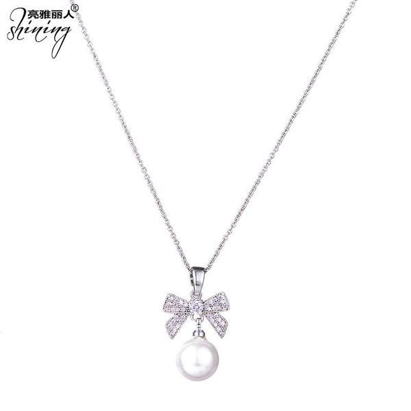 shiny beauty, new butterfly knot, pearl pendant, korean lovely wind, classic fashion, zircon necklace wholesale, Silver
shiny beauty, new butterfly knot, pearl pendant, korean lovely wind, classic fashion, zircon necklace wholesale, Silver