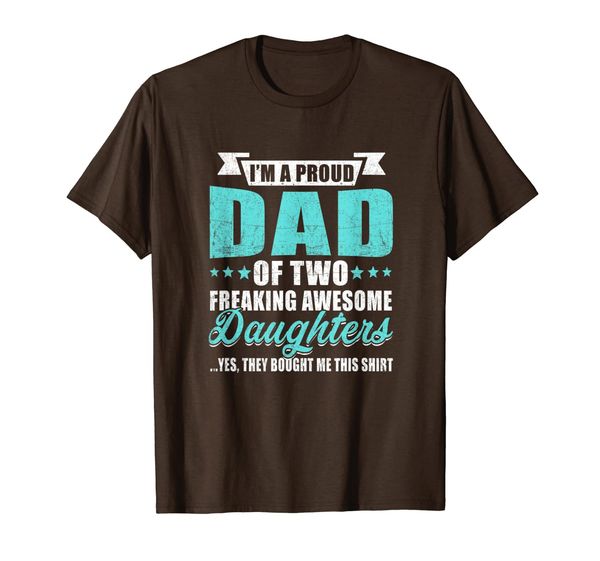 mens proud dad shirt fathers day gift from two daughters to dad t-shirt, White;black
mens proud dad shirt fathers day gift from two daughters to dad t-shirt, White;black