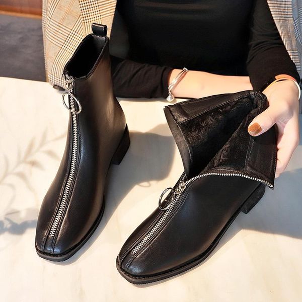 nice new women ankle rain boots autumn pu leather novel zipper front shoes woman 3cm low heels office lady black career boot
nice new women ankle rain boots autumn pu leather novel zipper front shoes woman 3cm low heels office lady black career boot