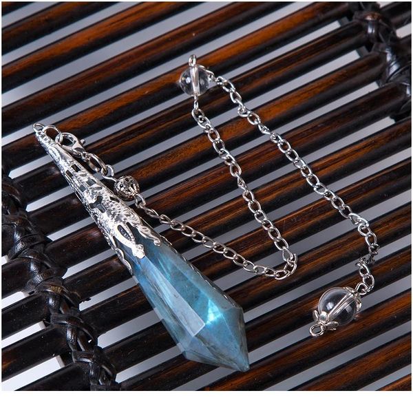 natural labradorite pendulum for dowsing natural stone pendant healing crystals pendule chakra crystal qylkae, Black
natural labradorite pendulum for dowsing natural stone pendant healing crystals pendule chakra crystal qylkae, Black