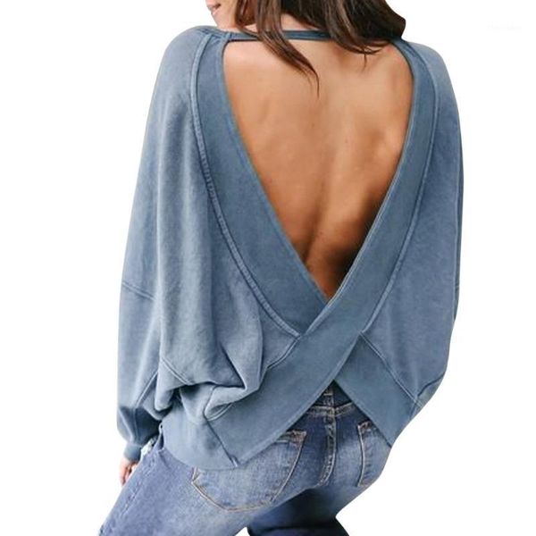 women's t-shirt feitong women t shirts 2021 autumn casual backless shirt long sleeve sweatshirt pullovers 1, White
women's t-shirt feitong women t shirts 2021 autumn casual backless shirt long sleeve sweatshirt pullovers 1, White