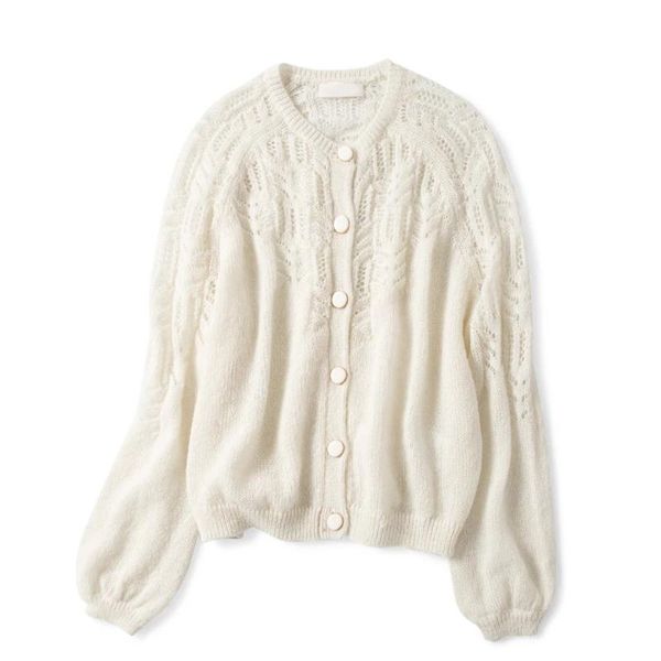 women's knits & tees women knitted cardigan hollow out crochet o-neck sweater solid color single breasted knitwear spring autumn female, White
women's knits & tees women knitted cardigan hollow out crochet o-neck sweater solid color single breasted knitwear spring autumn female, White