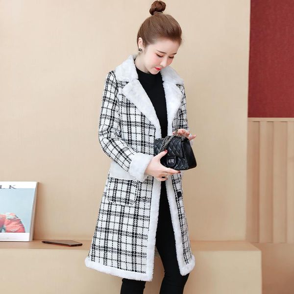 women's wool & blends m-5xl lautumn women cashmere trench jacket casual plaid turn-down collar long coat thickness warm button pocket j, Black
women's wool & blends m-5xl lautumn women cashmere trench jacket casual plaid turn-down collar long coat thickness warm button pocket j, Black