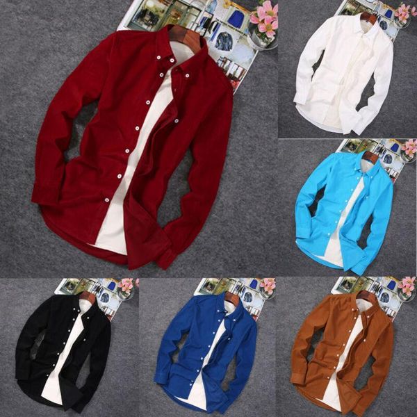 men's autumn spring shirt long sleeve corduroy shirts slim fashion new shirt1, White;black
men's autumn spring shirt long sleeve corduroy shirts slim fashion new shirt1, White;black