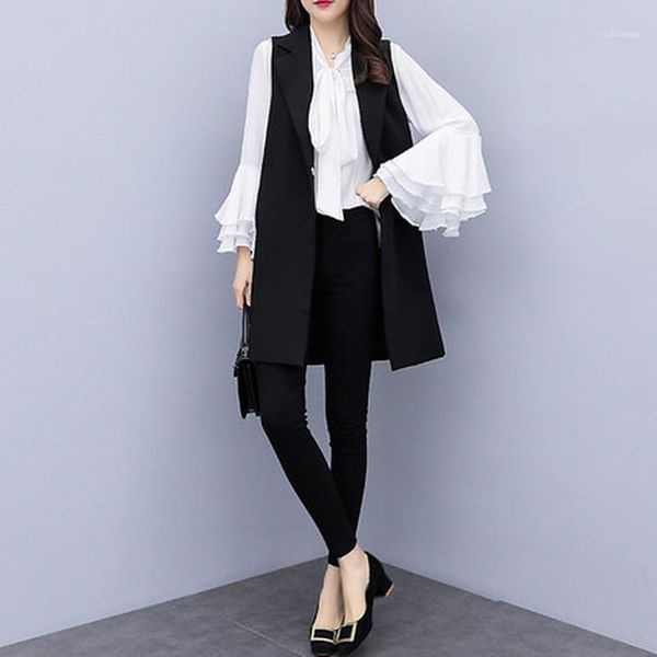 2020 new spring large size women's clothing was thin and fashionable suit vest tide1, Black;white
2020 new spring large size women's clothing was thin and fashionable suit vest tide1, Black;white