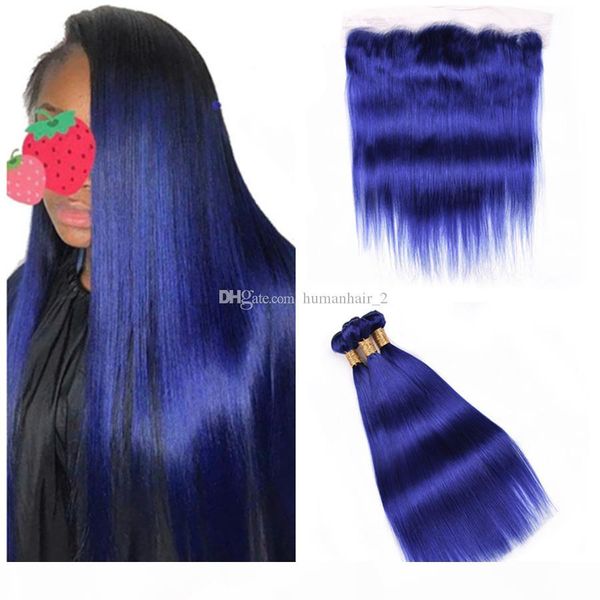 blue color 3bundles with lace frontal brazilian 100% human hair straight hair bundles 10"-26" with 13*4 frontal, Black;brown
blue color 3bundles with lace frontal brazilian 100% human hair straight hair bundles 10"-26" with 13*4 frontal, Black;brown
