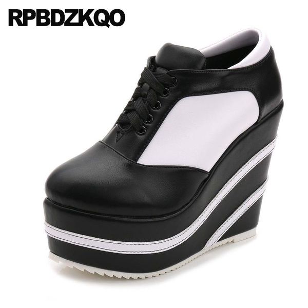 dress shoes pumps 12cm 5 inch fetish 15cm wedge oxfords women footwear round toe lace up gothic multi colored high heels designer, Black
dress shoes pumps 12cm 5 inch fetish 15cm wedge oxfords women footwear round toe lace up gothic multi colored high heels designer, Black