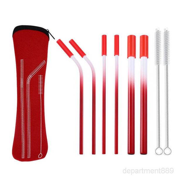 a-straw cutlery stainless steel portable tableware reusable gradient with silica gel head drinking straws brush bags sets owb2184
a-straw cutlery stainless steel portable tableware reusable gradient with silica gel head drinking straws brush bags sets owb2184