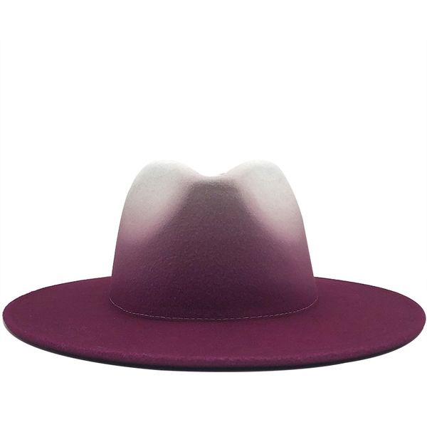 women men wool vintage trilby felt fedora hat with wide brim gentleman elegant gradient rose for lady winter autumn jazz caps y200730, Blue;gray
women men wool vintage trilby felt fedora hat with wide brim gentleman elegant gradient rose for lady winter autumn jazz caps y200730, Blue;gray