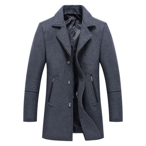 autumn winter men's thicken mid long coat polyester lapel warm clothes korean slim fitted black casual business button coat
autumn winter men's thicken mid long coat polyester lapel warm clothes korean slim fitted black casual business button coat